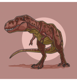 Tyranosaurus 30x30cm, Art Craft - vypnuté plátno na rám