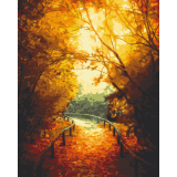 Teplý podzim 40x50cm, Art Craft - vypnuté plátno na rám