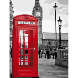 Telefonní budka v Londýně 40x50cm, Art Craft - vypnuté plátno na rám