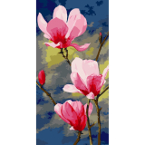 Magnolie růžová 40x80cm, Art Craft - vypnuté plátno na rám