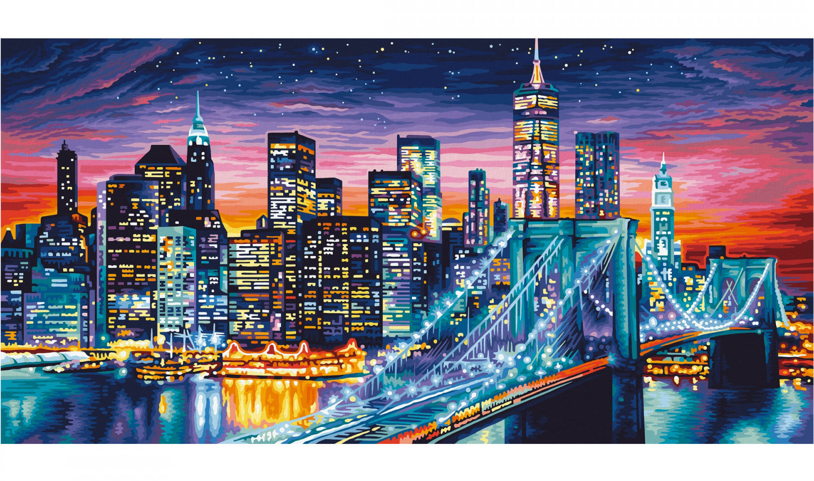 Noční Manhattan (40 x 80 cm)