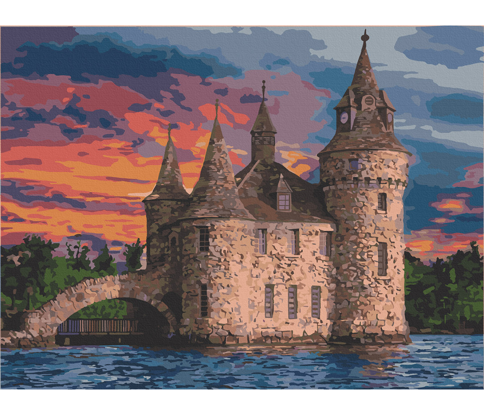 Hrad Boldt na ostrově Heart Island 40x50cm, Art Craft - vypnuté plátno na rám