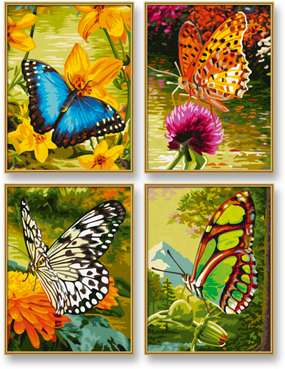 Motýli (4 obrazy v balení 18 x 24 cm)