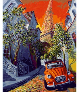 The Little Red Citroën - Miguel Freitas (40 x 50 cm)