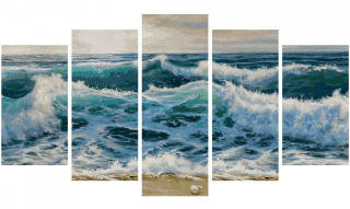 Rozbouřené moře (72 x 132 cm)