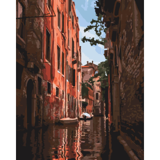 Kanál Cannaregio v Benátkách 40x50cm, Art Craft - vypnuté plátno na rám