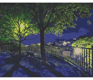 Noční park 40x50cm, Art Craft - vypnuté plátno na rám