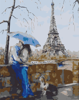Láska v Paříži 40x50cm, Art Craft - vypnuté plátno na rám