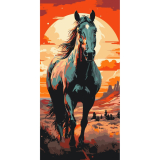 Horse art 40x80cm, Art Craft - vypnuté plátno na rám