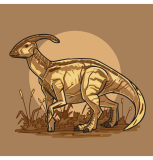 Parasaurolophus 30x30cm, Art Craft - vypnuté plátno na rám